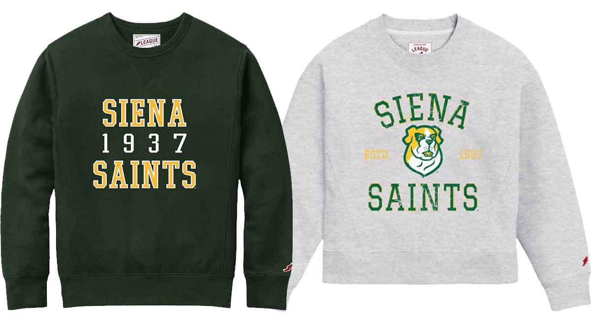 a Siena University Sweatshirt